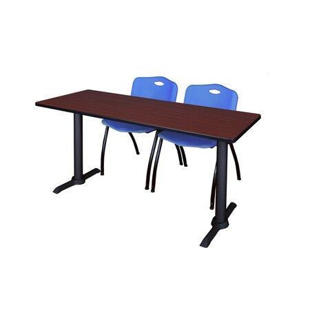 Cain Rectangle Tables > Training Tables > Cain Training Table & Chair Sets, 66 W, 24 L, 29 H, Mahogany MTRCT6624MH47BE